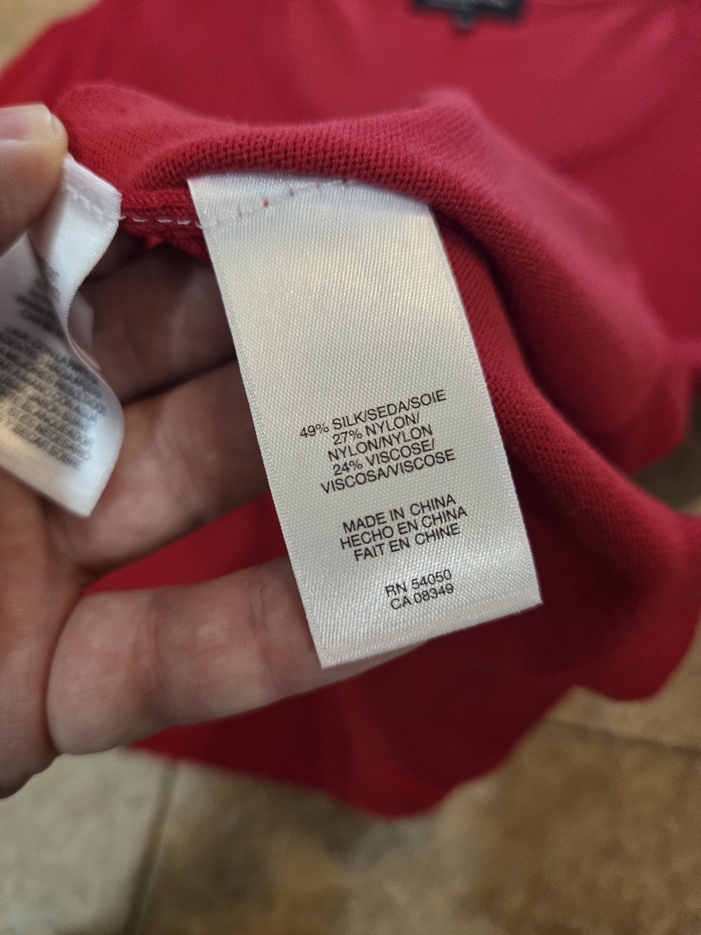 Jones New York Raspberry Red Scoop Neck Short Sleeve Tee - Picture 4 of 6